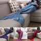 Yarn Knitted Mermaid Tail Blanket Handmade Crochet Throw Super Soft Sofa Bed Mat Sleeping Bag