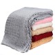 80x100CM Handmade Polyester Fiber Knitted Blanket Pure Air Conditioning Bulky Knitting Throw Blankets Office Nap Blanket Home Office Solid Color Sheet