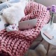 Luxury Handmade Crocheted Bed Knitted Sofa Cover Blankets 5 Colors Thick Thread Blanket