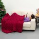 80 x 100cm Handmade Knitted Blanket Cotton Soft Washable Lint-free Throw Blankets