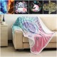 130x150cm 3D Animal Plush Printing Hooded Blankets Double Layer Warm Blanket