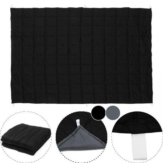 120x180CM Black Grey Weighted Blanket Cotton 7/9/11.5kg Heavy Sensory Relax Blankets