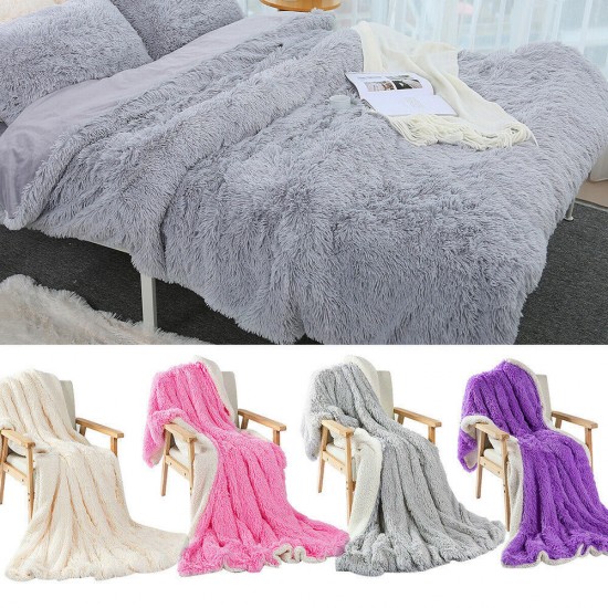 Large Soft Warm Shaggy Double Sized Fluffy Plush Blanket Throw Sofa Blankets Bed Blanket Bedding Accessories