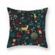 Christmas Cushion Cover Green Home Decor Sofa Pillow Case Cover Seat Car Throw Pillowcase Christmas Decor