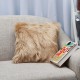 Throw Pillow Cover Cushion Case Faux Fur Fluffy Plush Soft Sofa Solid Home Decor