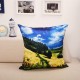 Landscape Oil Painting Throw Pillow Case Soft Sofa Car Office Back Cushion Cover