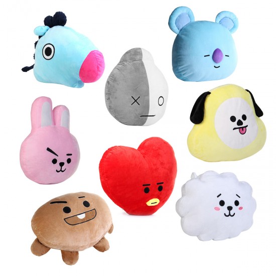 45x55cm Plush Pillow Doll Cushion Toy For KPOP BTS BT21 TATA SHOOKY SUGA COOKY