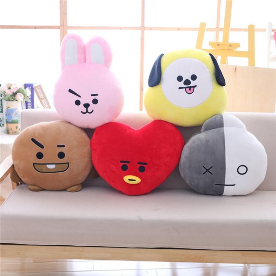 45x55cm Plush Pillow Doll Cushion Toy For KPOP BTS BT21 TATA SHOOKY SUGA COOKY