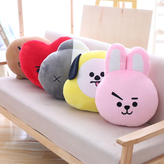 45x55cm Plush Pillow Doll Cushion Toy For KPOP BTS BT21 TATA SHOOKY SUGA COOKY