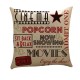 4PCS Linen Sofa Car Home Movie Theater Cinema Pillow Case Cushion Cover