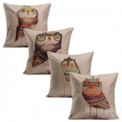 Creative Cute Chickens Printed Cotton Linen Pillow Cases Home Sofa Car Cushion Cover