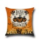 Halloween Pumpkin Bat Owl Pattern Cotton Linen Throw Pillow Cushion Cover Seat Home Decoration Sofa