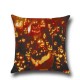 Halloween Pumpkin Bat Owl Pattern Cotton Linen Throw Pillow Cushion Cover Seat Home Decoration Sofa