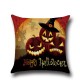 Halloween Pumpkin Bat Owl Pattern Cotton Linen Throw Pillow Cushion Cover Seat Home Decoration Sofa