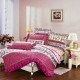 4pcs Polyester Fiber Sunny Mood Reactive Print Bedding Sets With Duvet Cover