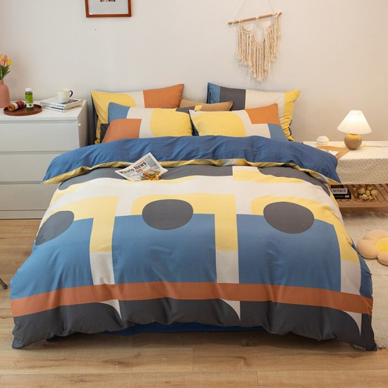 Thickened 100% Cotton Bedding Sets 3/4pcs Suit Single Double Bed Cotton Anti-fading Bed Set Duvet Cover Sets