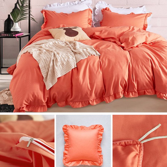 Super Soft Concise Nordic Style 3 Pieces Bedding Sets Twin Queen King Size Pillowcase Quilt Cover Set