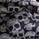 Black White Skull Printed Quilt Cover Pillowcase Halloween Style Bedding Sets