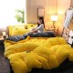 3/4Pcs AB Sided Thicken Corduroy Velvet Winter Bedding Sets Full Queen King Size Duvet Cover