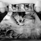 3 PCS Bedding Sets 3D Animal Wolf Head Printing Quilt Cover Pillowcase For Full Size