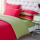 3 Or 4pcs Pure Cotton Brick Red Green Color Assorted Plain Bedding Sets