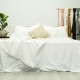 Oeko tex french linen sheets luxury sabanas bedding stone washed flax fitted bedsheet