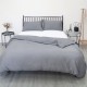 Oeko tex french linen luxury fitted bedsheet duvets stone washed flax bed cover