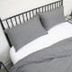 Oeko tex french linen luxury fitted bedsheet duvets stone washed flax bed cover