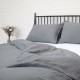 Oeko tex french linen luxury fitted bedsheet duvets stone washed flax bed cover