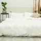 Oeko tex french linen luxury bedding stone washed flax fitted bedsheet