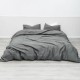 French linen luxury linen bedding set sabanas stone washed flax fitted bedsheet