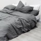 French linen luxury linen bedding set sabanas stone washed flax fitted bedsheet