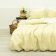 High-grade French Flax King Size Fashionable Duvet Cover Bedding Set Flax Linen Sheets Custom Color Stone Washed Linen Fabric