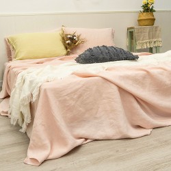 100% French linen bedding sets flax bed sheet set stone washed bedsheet duvet cover set