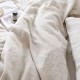 High-grade French Flax King Size Fashionable Flax Linen Sheets Custom Color Stone Washed Linen Fabric Duvet Cover Bedding Set