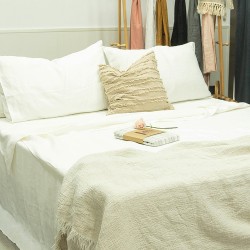 French linen duvet cover set hotel bedding set 5 piece luxury children bed sheet fitted bedsheet
